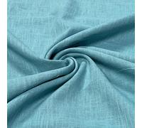 100% Pure Washed Linen Flax Fabric 45 Colours 135cm Wide 240gsm Per Metre (4030 Azure Blue) (ONE - METRE)