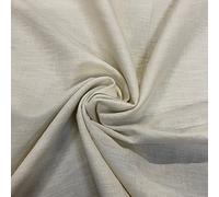 100% Pure Washed Linen Flax Fabric 45 Colours 135cm Wide 240gsm Per Metre (5004 Ivory) (ONE - METRE)