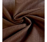 100% Pure Washed Linen Flax Fabric 45 Colours 135cm Wide 240gsm Per Metre (6007 Chestnut) (ONE - METRE)