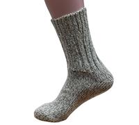 100% Pure Wool Chunky Knit Ankle Sock (2. UK 5-6 / EU 38-39, 3. Grey Marl)