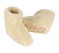 100% Pure Wool Slippers / House Shoes - High Boot Style - Natural (Size 5 - 6)