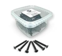 100 Qty 5/16-18 x 2-1/2" Flat Head Thread Cutting Floor Board Trailer Deck Screws | Black Phosphate | T40 Star Drive | Type F
