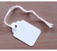 100 Quality White Strung Tags 37mm x 24mm from MacIntyre