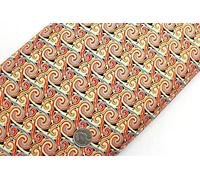 100% Quilting Cotton Celtic Range Fabric Stunning Gold Foil Decoration Cushions Table Cloth (Red Swirl)
