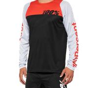 100% R-Core Bicycle Jersey, black-white-red, size M for Men