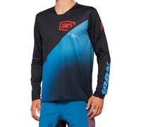 100% R-Core X Bicycle Jersey, black-blue, size XL for Men