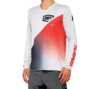 100% R-Core X Long Sleeve Jersey 2022 Grey / Racer Red XL