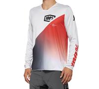 100% R-Core X Bicycle Jersey, white-red, size S for Men