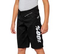 100% R-Core Youth Bicycle Shorts, black, size 28 for Men