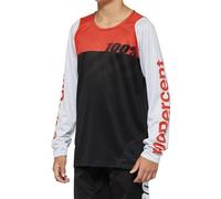 100percent R-core Long Sleeve Enduro Jersey Red,Black 6-8 Years Boys,Girls