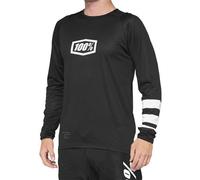 100% R-Core Youth Long Sleeve MTB Cycling Jersey Black/White