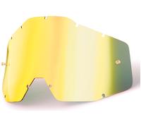 100% Race / Accuri / Strata Mirrored Replacement Lens, Gold, One size