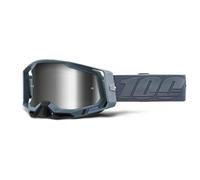 100%, Racecraft 2 Goggle Battleship Mirror Silver Lens, Adult