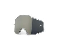 100% Racecraft/Accuri/Strata AccuriMirror/Smoke Anti-Fog Injected Replacement Lens, Silver, One Size