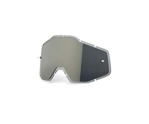 100% Racecraft/Accuri/Strata AccuriMirror/Smoke Anti-Fog Injected Replacement Lens, Silver, One Size