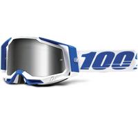 100% Racecraft II Isola Motocross Goggles, white/blue