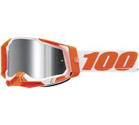 100% Racecraft II Orange Motocross Goggles, orange/white, One size