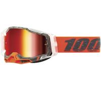100% Racecraft II Schrute Motocross Goggles, red/white/black, One size