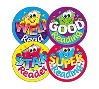 100 Reading Comprehension Childrens Pupils School Teachers Reward Stickers 32mm Brainwaves Primary Teaching Services