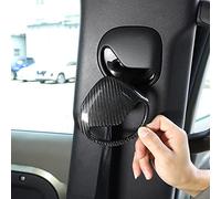 100% Real Carbon Fiber Seat Safety Belt Button Decor Cover Trim For LR Defender 90 110 2020-2022