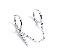 100% Real Double Hoop Earrings For Women None Zircon Cone Piercing Earring Earings Jewelry Pendientes