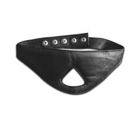 100% Real Genuine Leather Blackout Eye Mask Sleeping Position BOndage Fun For Men and Women Unisex Adjustable Yoga Blindfold for Comfortable Wearing (Black)