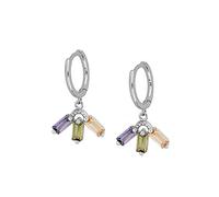 100% Real Hoop Earrings For Women Round Earring Star Color Zircon Pierced Cartilage Earings Jewelry