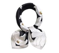 100% Real Mulberry Silk Scarf -21'' x 21''- Lightweight Neckerchief -Women Men Small Square Digital Printed Scarves - - Medium