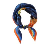 100% Real Mulberry Silk Women Small Square Neck s 21" Lightweight Head Printed Neckerchief Gift Packed