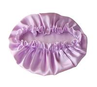 100% Real Silk Sleeping Cap Night Pure Silks Hair Wrap Sleep Beanie Shower Sap For Women Girl 19 Momme Nightcap Satin For Sleeping(PURPLE)