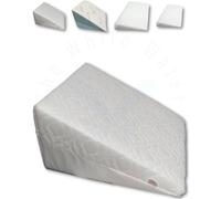 100% Real Viscoelastic Pure FOAM Firm WEDGE PILLOW Hypoallergenic - Multi Use Orthopaedic Back Neck Leg Hospital Angular Support Acid Reflux Reading Cushion Made in England UK (Standard)