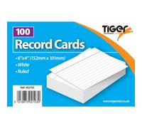 100 Record Cards - "6x4"