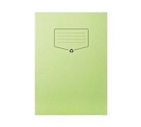 100% Recycled A4 Exercise Book Lined with Margin Green 64 Pages