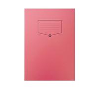 100% Recycled A4 Exercise Book Lined with Margin Red 64 Pages