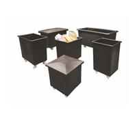 100% Recycled Polyethylene Mobile Tapered Truck; 135L; Black