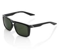 100% Renshaw Sunglasses Gloss Black/Grey Green Lens