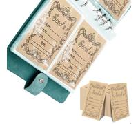 100 Resealable Seed Packets for Vegetable Storage - Self-Sealing Envelopes for Seed Saving and Organization, Grid-Style Collection Book Included（Green）