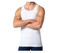 100% Ribbed Cotton 3 Pack of Men’s Vests Regular fit Tank Tops Sleeveless, Super Absorbent, Undershirts, Breathable Soft & Comfortable, Itch Free labels, Shrinkage Control (XL, White)