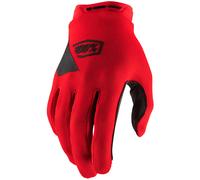 100% Ridecamp Bicycle Gloves, red, size S for Men