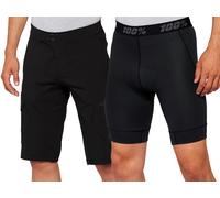 100% Ridecamp Bicycle Shorts, black, size 36 for Men