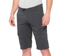 100% Ridecamp Bicycle Shorts, grey, size 32 for Men