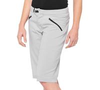 100% Ridecamp Ladies Bicycle Shorts, grey, size M for Women