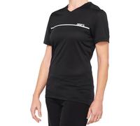 100% Ridecamp Ladies Short Sleeve Bicycle Jersey, black/white, size L