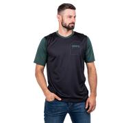 100% Ridecamp Short Sleeve MTB Jersey Black/Forest GreenL Black,Forest Green