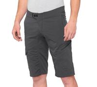 100% Ridecamp Bicycle Shorts, grey, size 32 for Men