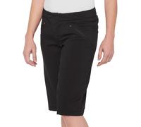 100% RIDECAMP Womens Shorts w/ Liner Black - M