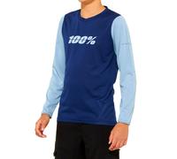 100% Ridecamp Youth Long Sleeve Jersey 2022 Navy / Slate L