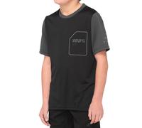 100% Ridecamp Youth MX Motocross Jersey Black / Charcoal