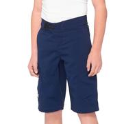 100% Ridecamp Youth Bicycle Shorts, black, size XL