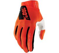 100% Ridefit Bicycle Gloves, orange/white, size XL